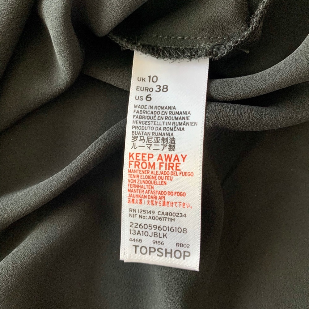 TOPSHOP Black V-Neck Tank, Never Worn - Picture 5 of 6